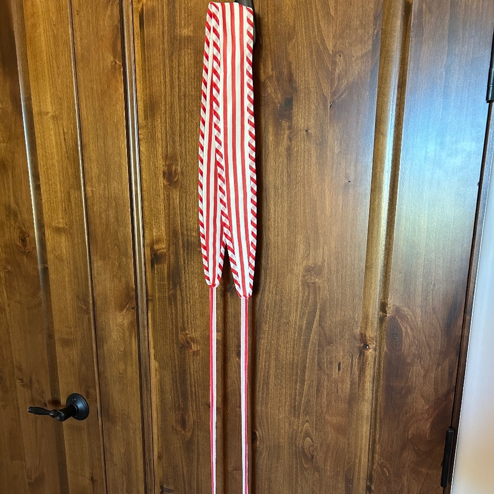 Albert Nipon Sheer Red And White Stripe Dress - image 6